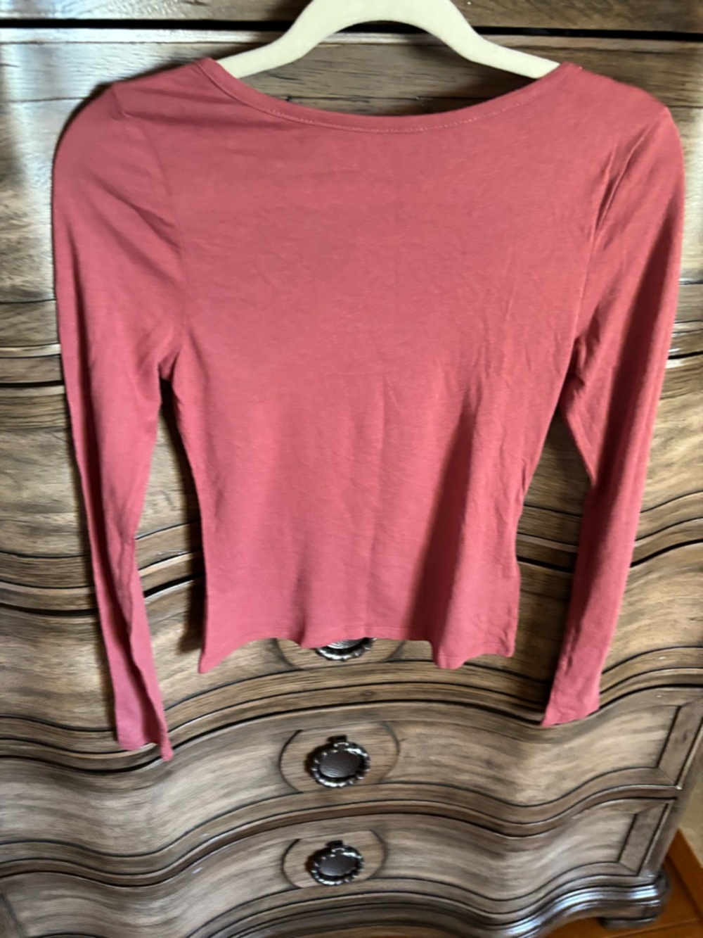 Splendid Long Sleeve Scoop Neck Top - Dusty Rose - Picture 5 of 9